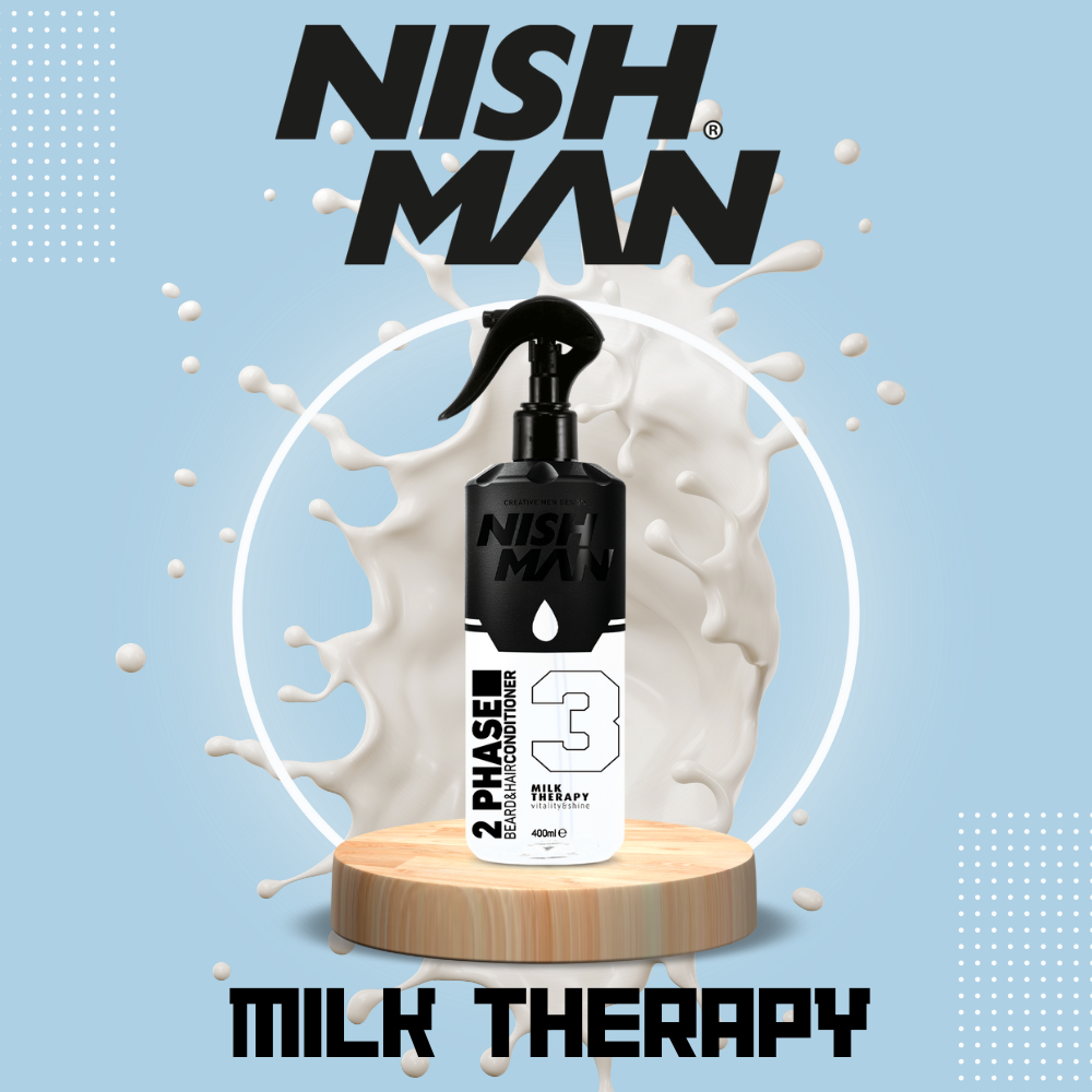 Nishman 2 Phase Milk Therapy Conditioner 400Ml - Hydrating And Nourishing Formula