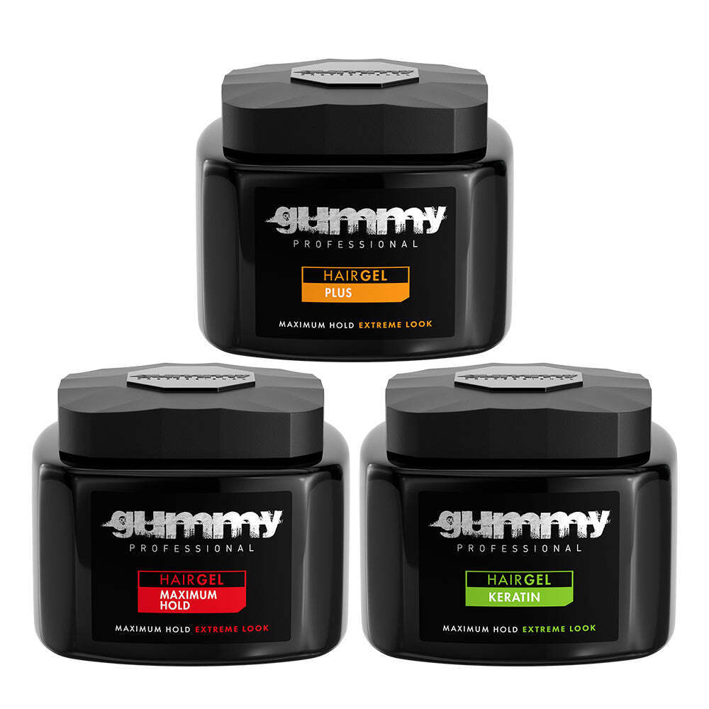 Gummy Hair Gel 700Ml Plus - Extra Hold Styling Gel For Long-Lasting Results