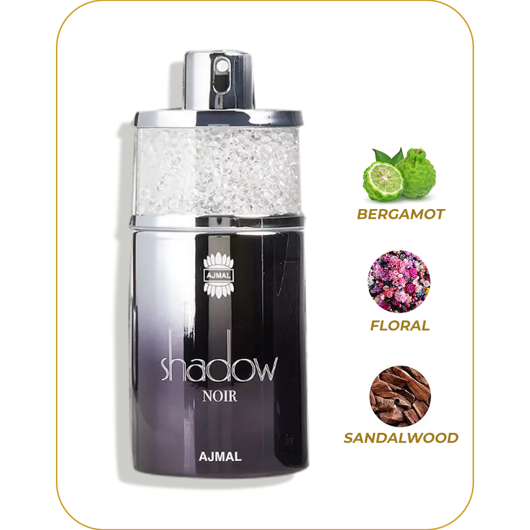 Ajmal Shadow Noir EDP M 75ml Boxed