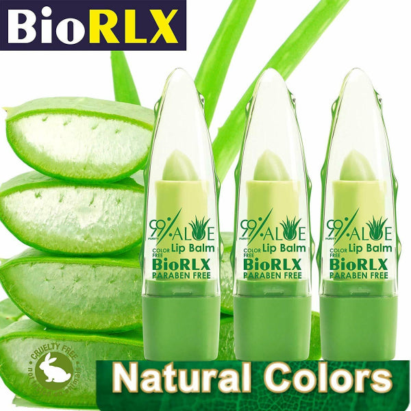 Biorlx %99 Aloe Vera Lip Balm Color Free