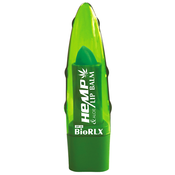 Biorlx Hemp Oil With Aloe Vera Lip Balm Spf15, Color Free, Paraben Free,Thc Free
