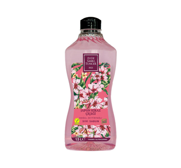 Eyup Sabri Tuncer Liquid Soap Natural Olive Oil Japanese Cherry  Blossom 1.5 Liter