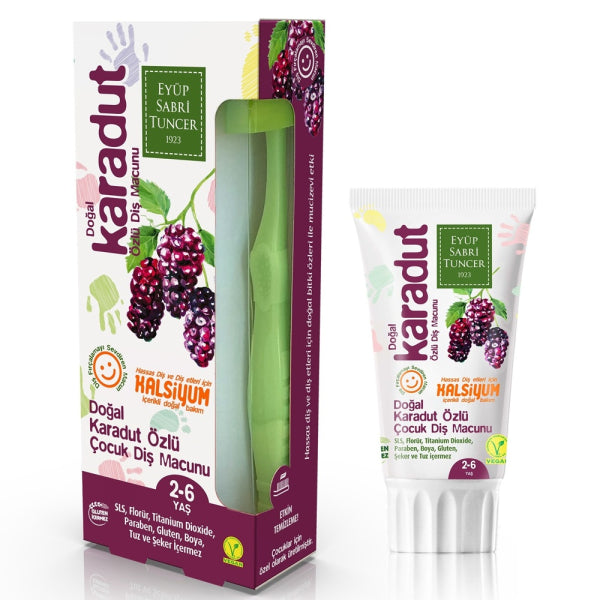 Eyup Sabri Tuncer Dentifrice Naturel à l'extrait de mûrier noir 60 ml (2 à 6 ans)