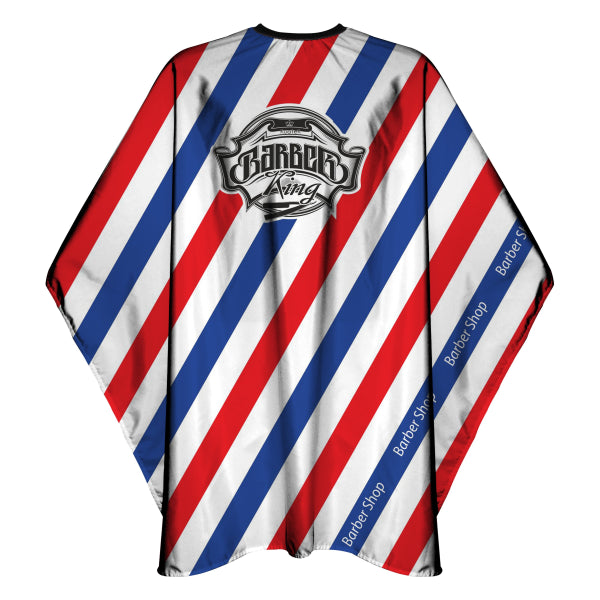 The Shave Factory Barber Cape Crochet Fermeture - Modèle 2 Bleu