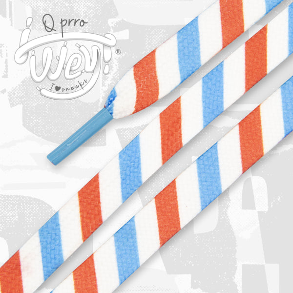 Qprrowey Pair Of Printed Shoelaces Barber Caramel - S24