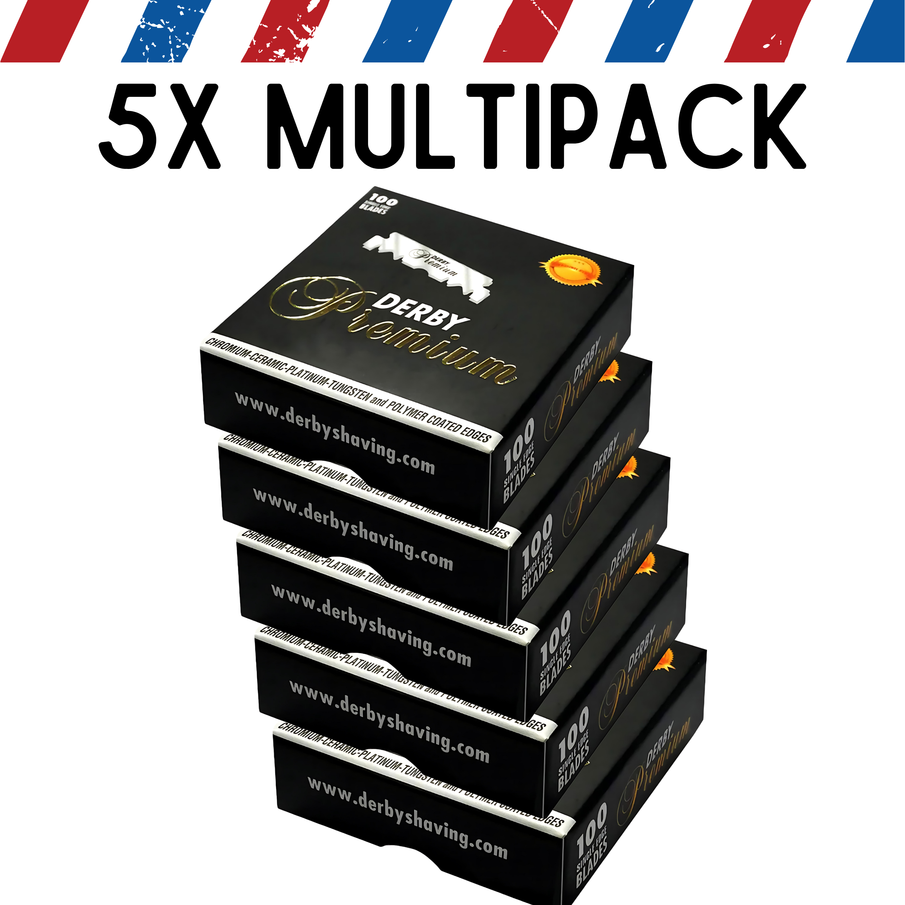 Lames de rasoir Derby à bord unique 100 pièces - Premium