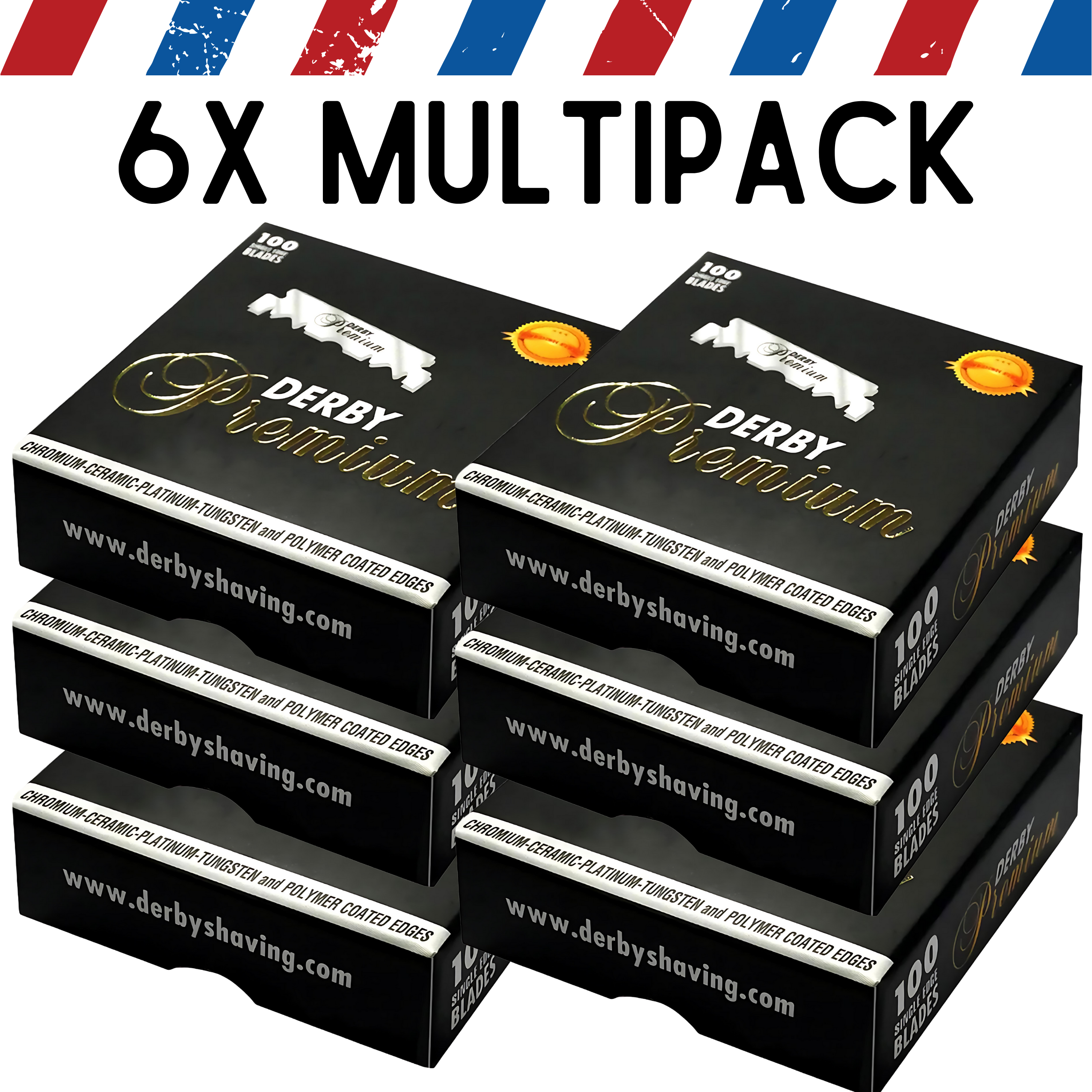 Lames de rasoir Derby à bord unique 100 pièces - Premium