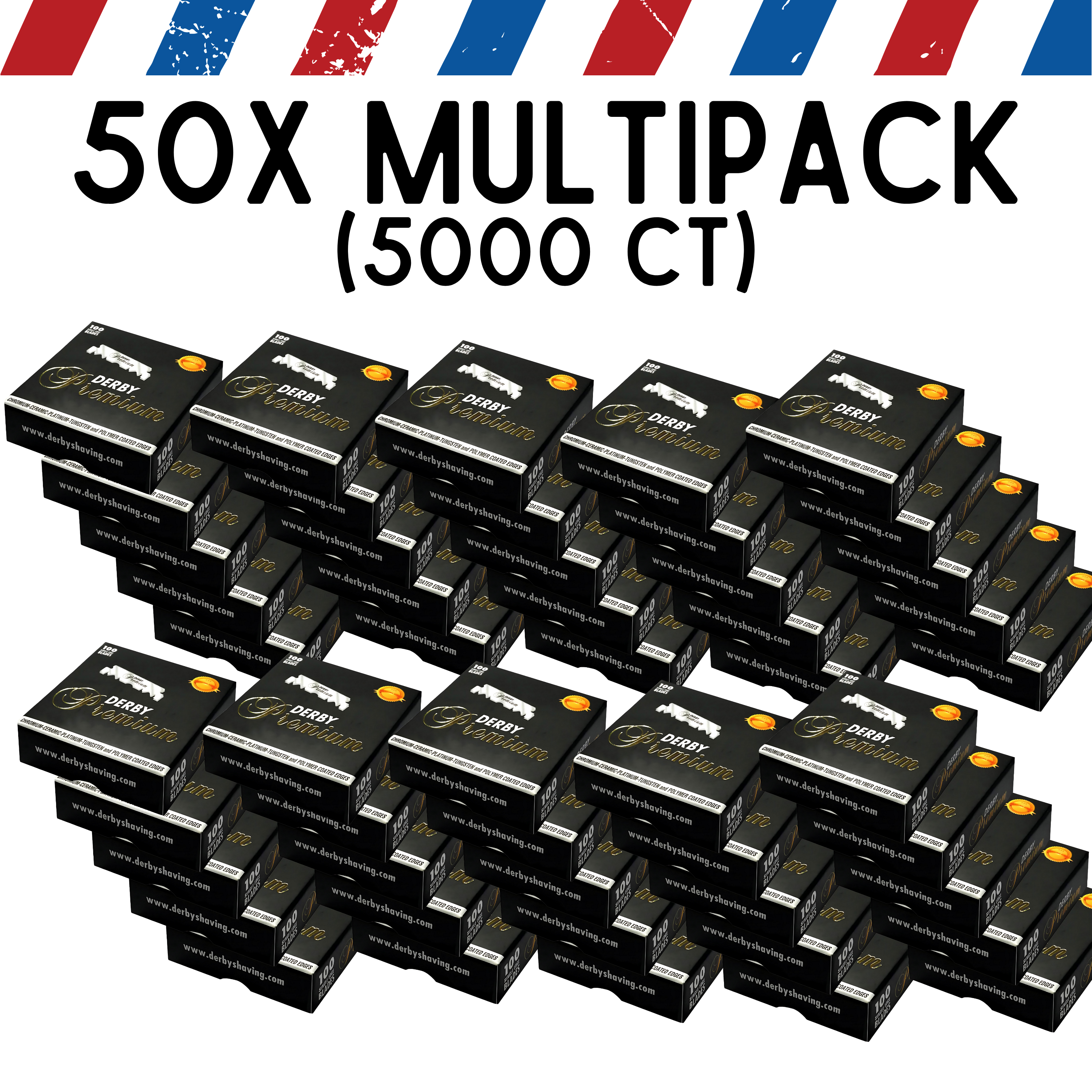 Lames de rasoir Derby à bord unique 100 pièces - Premium