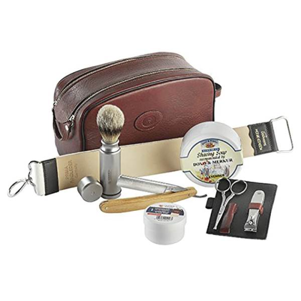 Dovo Shaving Set R Sat Brown