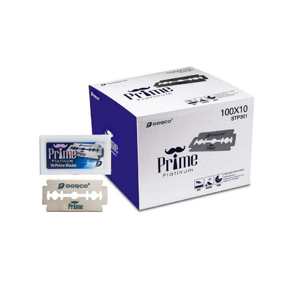Dorco STP301 Prime Platinum Extra Double Edge Razor Blade - 1000 ct - BarberSets