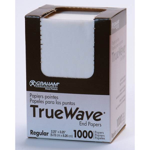 Graham Truewave End Papers Regular - Professional Quality End Wraps For Hair Styling