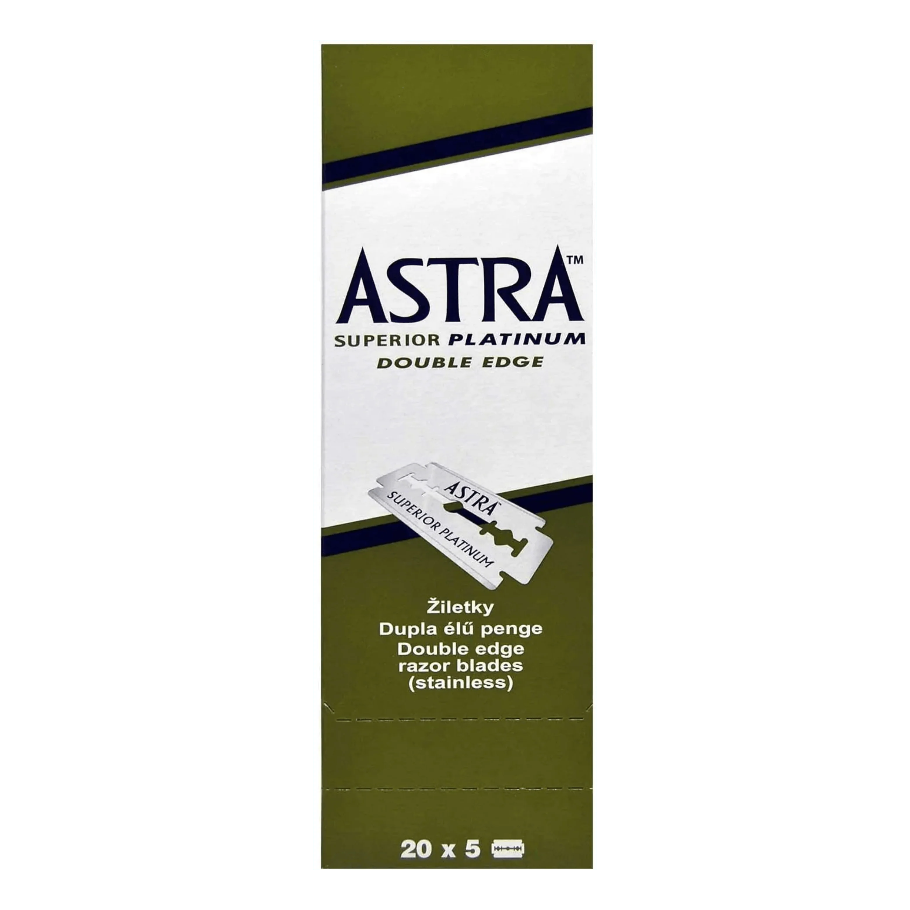 Hoja de doble filo Astra (verde)