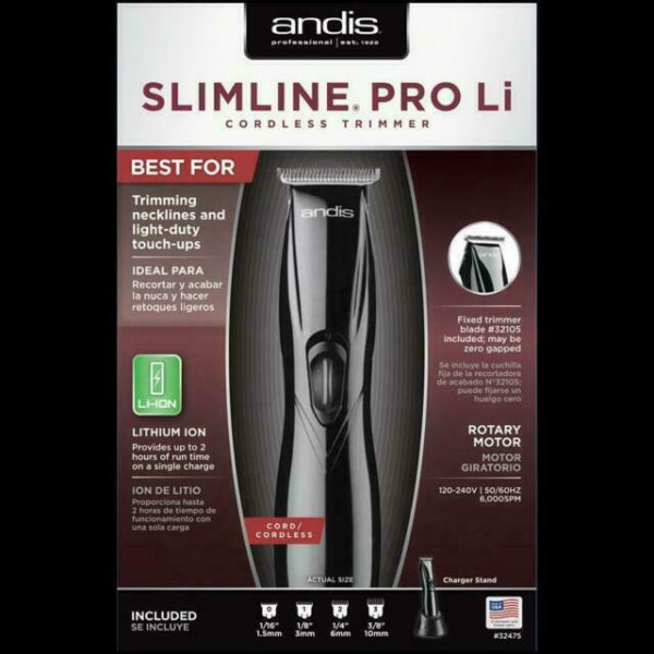 Andis Slimline Pro Li T-Blade Trimmer Black