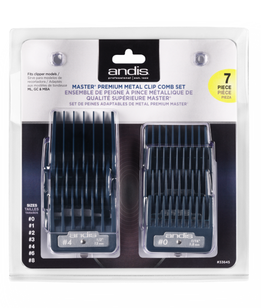 Master Premium Metal Clip Comb, 7 piece