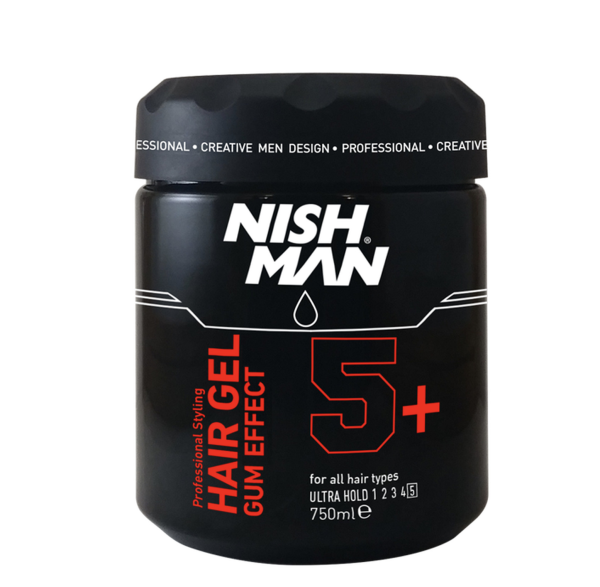 Nishman Hair Gel Gum Effect With Strong Hold - 750Ml