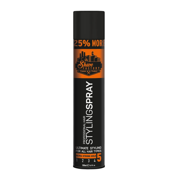The Shave Factory Hair Styling Spray 400Ml For Hold And Volume