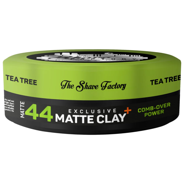The Shave Factory Exclusive Matte Clay 150Ml - Medium Hold Styling Clay For Men With 44 Comb-Over Power
