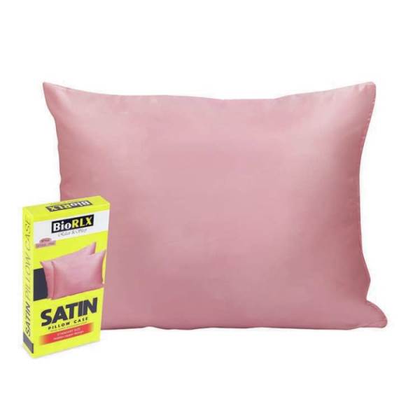 Biorlx Satin Pillowcase - Pink - Luxurious Silky Soft Pillow Cover For Skin And Hair - Queen Size