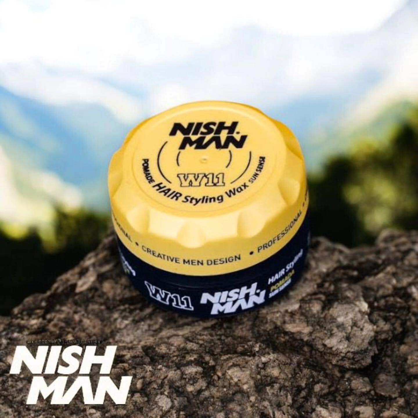 Nishman Hair Styling Wax W11 - Strong Hold Matte Finish Hairstyling Product
