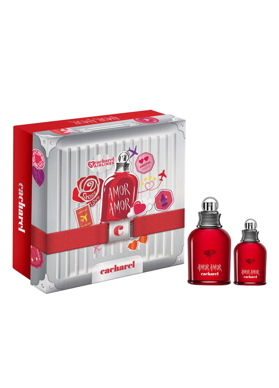Gift Set - Amor Amor by Cacharel W 100ml Gift Set w/ 50ml Body Lotion + Pouch (Travel)
