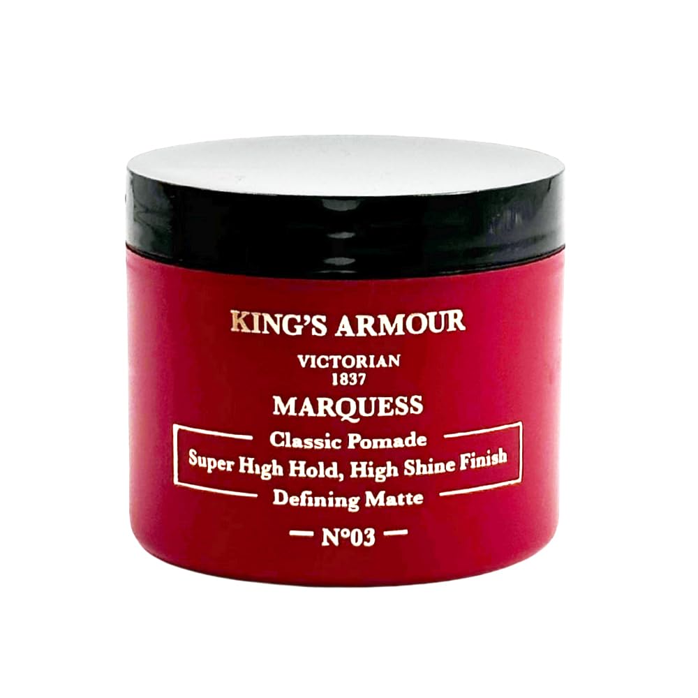 King’s Armour Marquess Classic Pomade - Super High Hold, High Shine Finish, 110Ml
