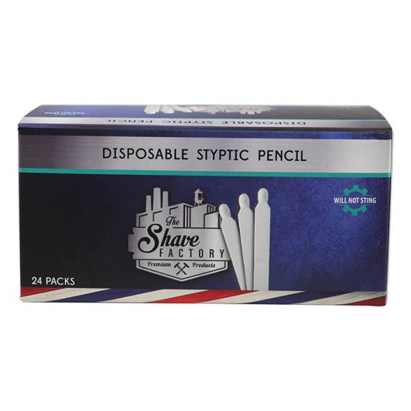 The Shave Factory Disposable Styptic Pencil 480Ct Box - Quick Stop Bleeding After Shaving