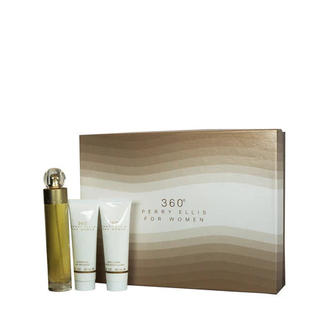 Set - Perry Ellis '360 W' 4Pc 100Ml Gift Set (Hard Box)