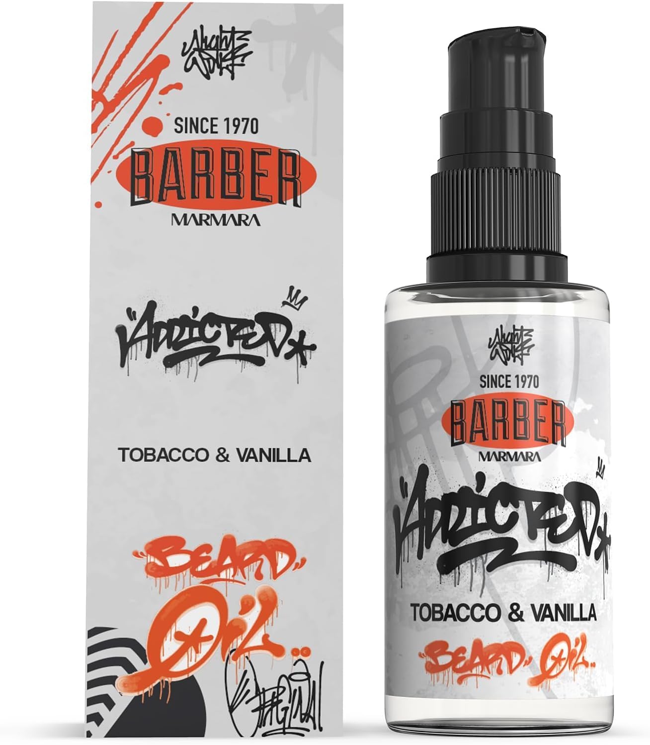Marmara Barber Tobacco & Vanilla Beard Care and Styling Set Ultimate Beard Box Beard Care Set (Beard Oil, Beard Shampoo & Beard Wax)