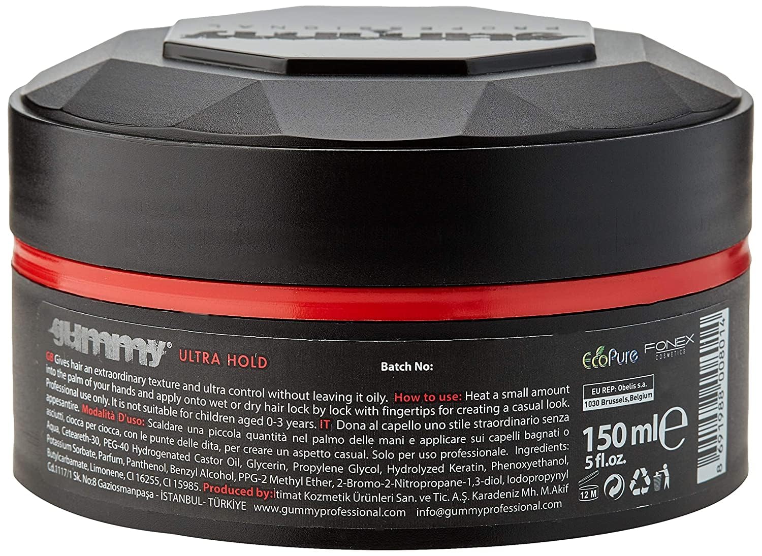 Gummy Hair Styling Wax Ultra Hold - Strong Hold Matte Finish Hair Wax