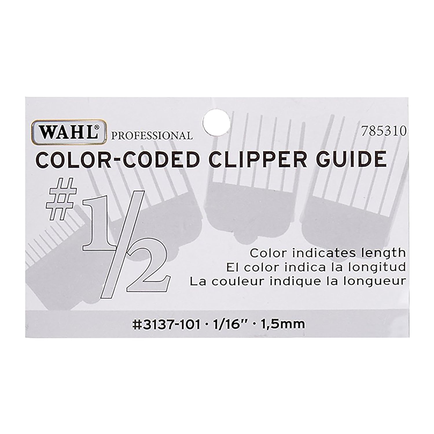 Wahl Color-Coded Attachment Comb #1/2