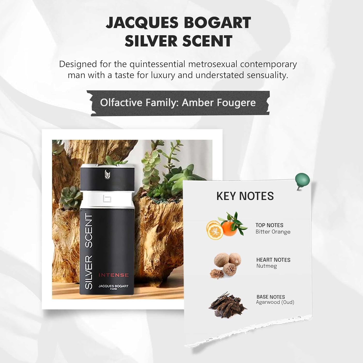 Silver Scent Intense By Jacques Bogart EDT M 100ml Boxed