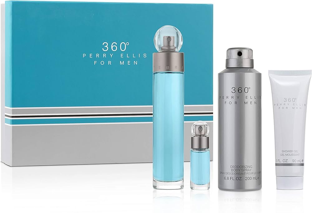 Set - Perry Ellis 360 M 100ml 4pc Gift Set