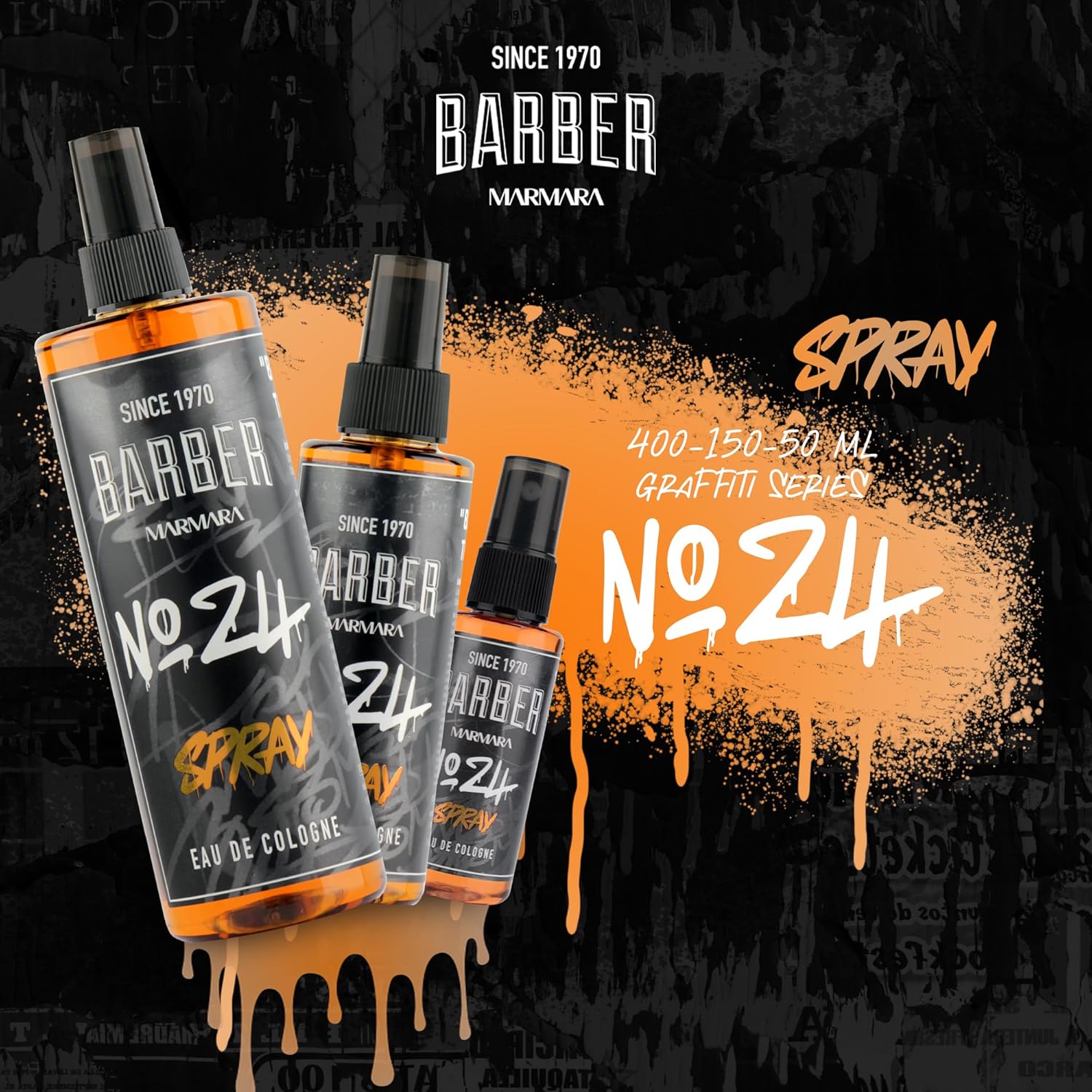 Marmara Barber Après-rasage Cologne - Présentoir 50 ml 35 pièces Spray