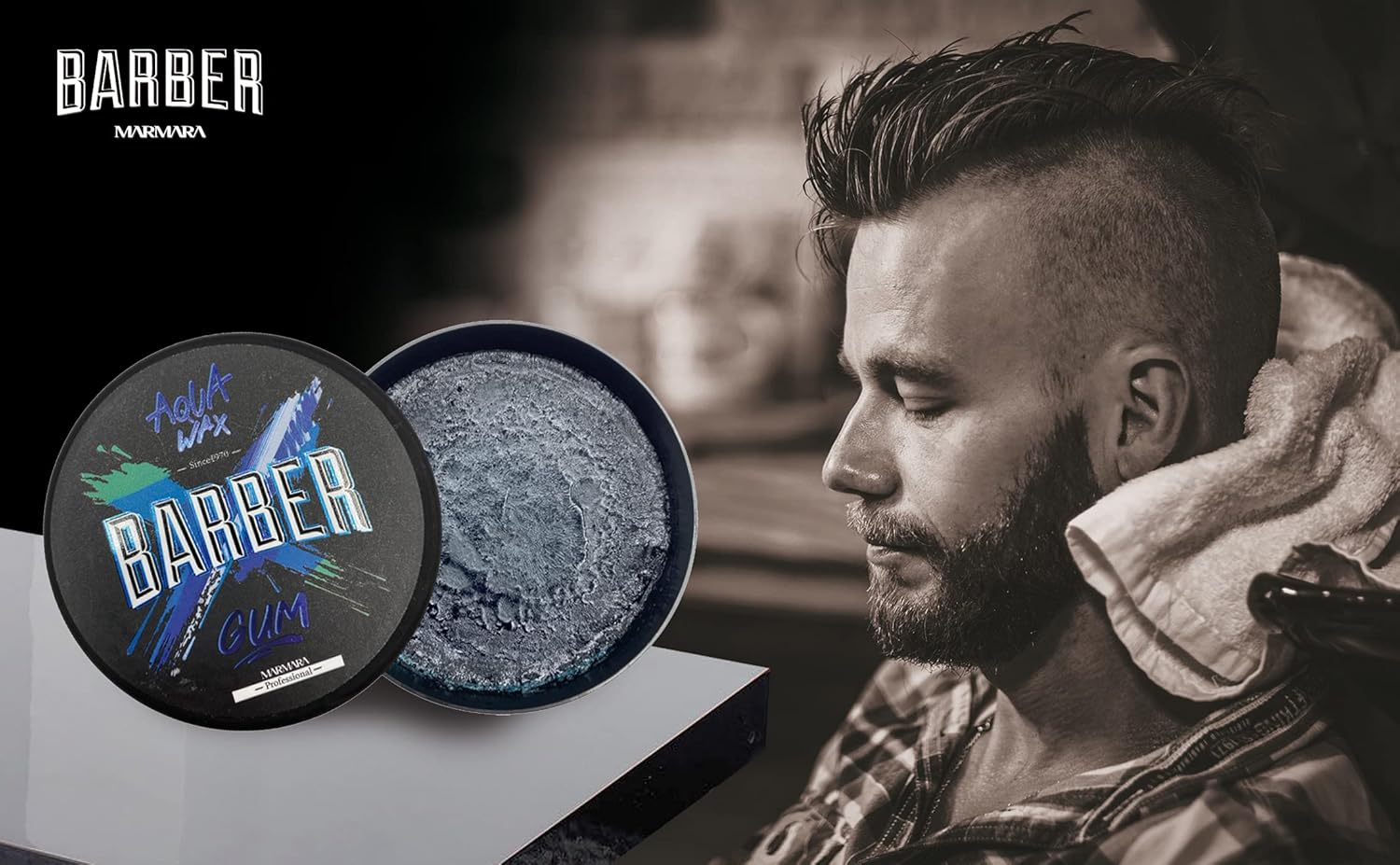 Marmara Barber Hair Styling Wax Gum Glw-1 - Strong Hold Matte Finish Pomade