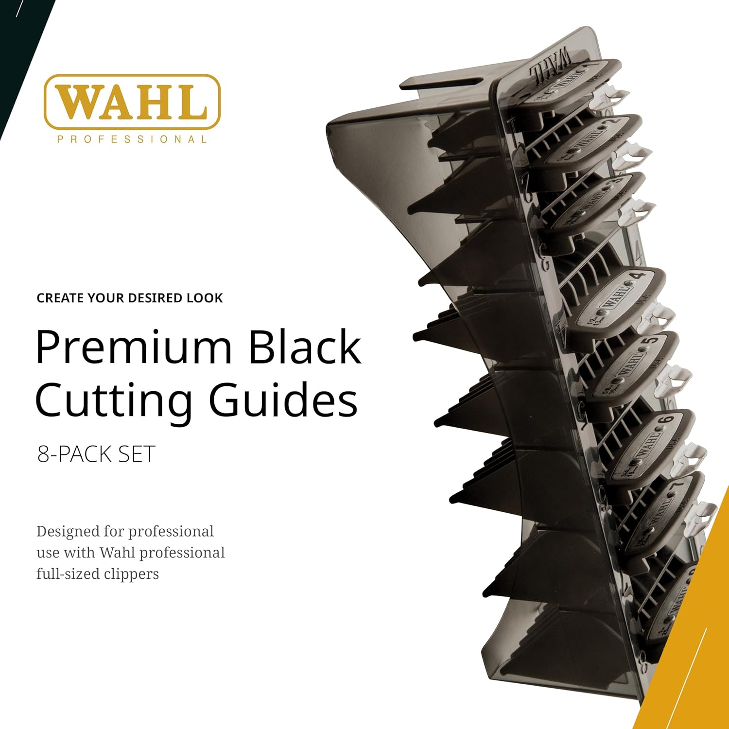 Wahl Premium Cutting Guides #1-8 W/ Organizer