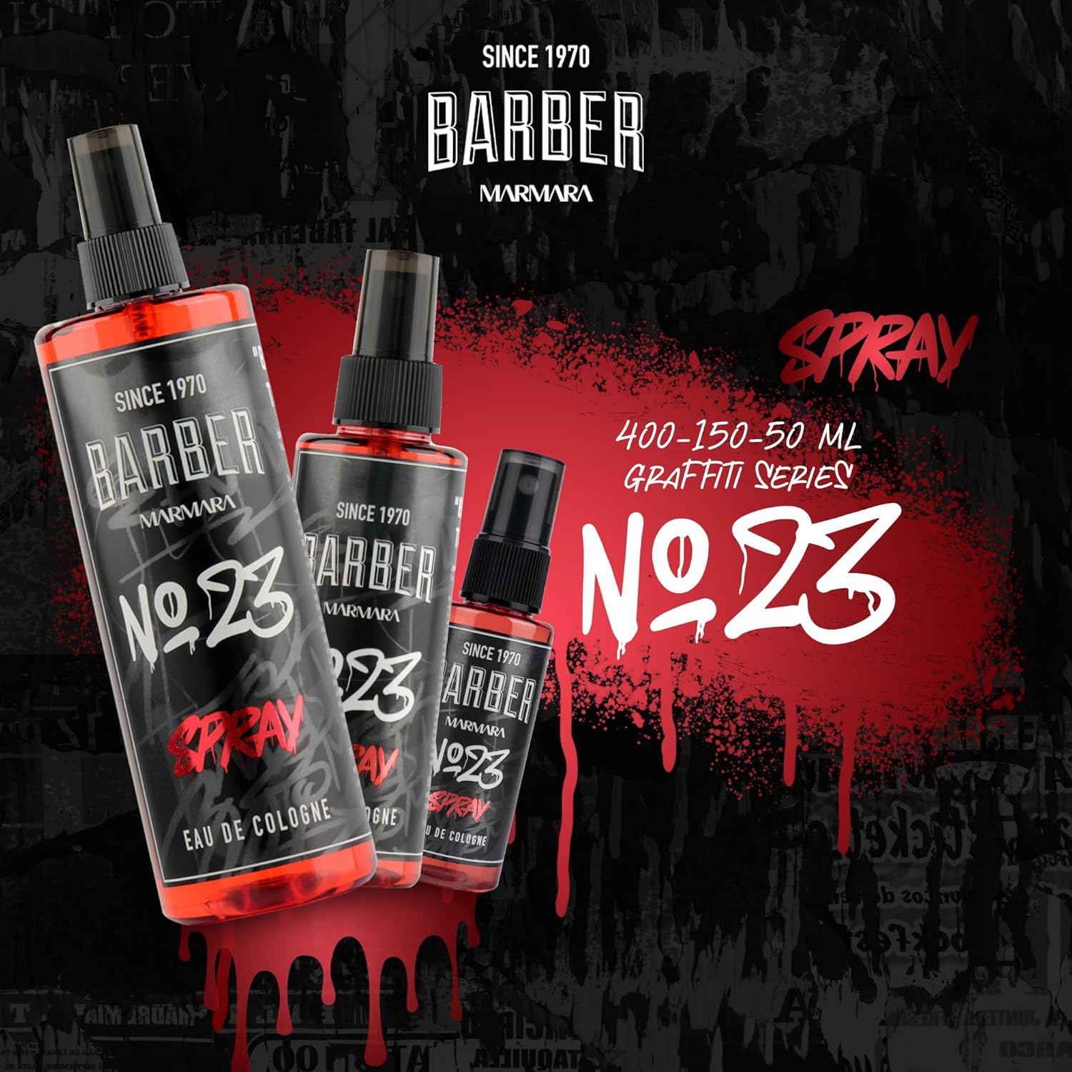 Marmara Barber Après-rasage Cologne - Présentoir 50 ml 35 pièces Spray