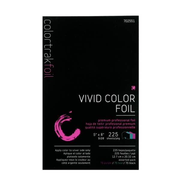 Colortrak Vivid Foil Sheets - 225 Count | Hair Coloring Foil Wraps For Salons