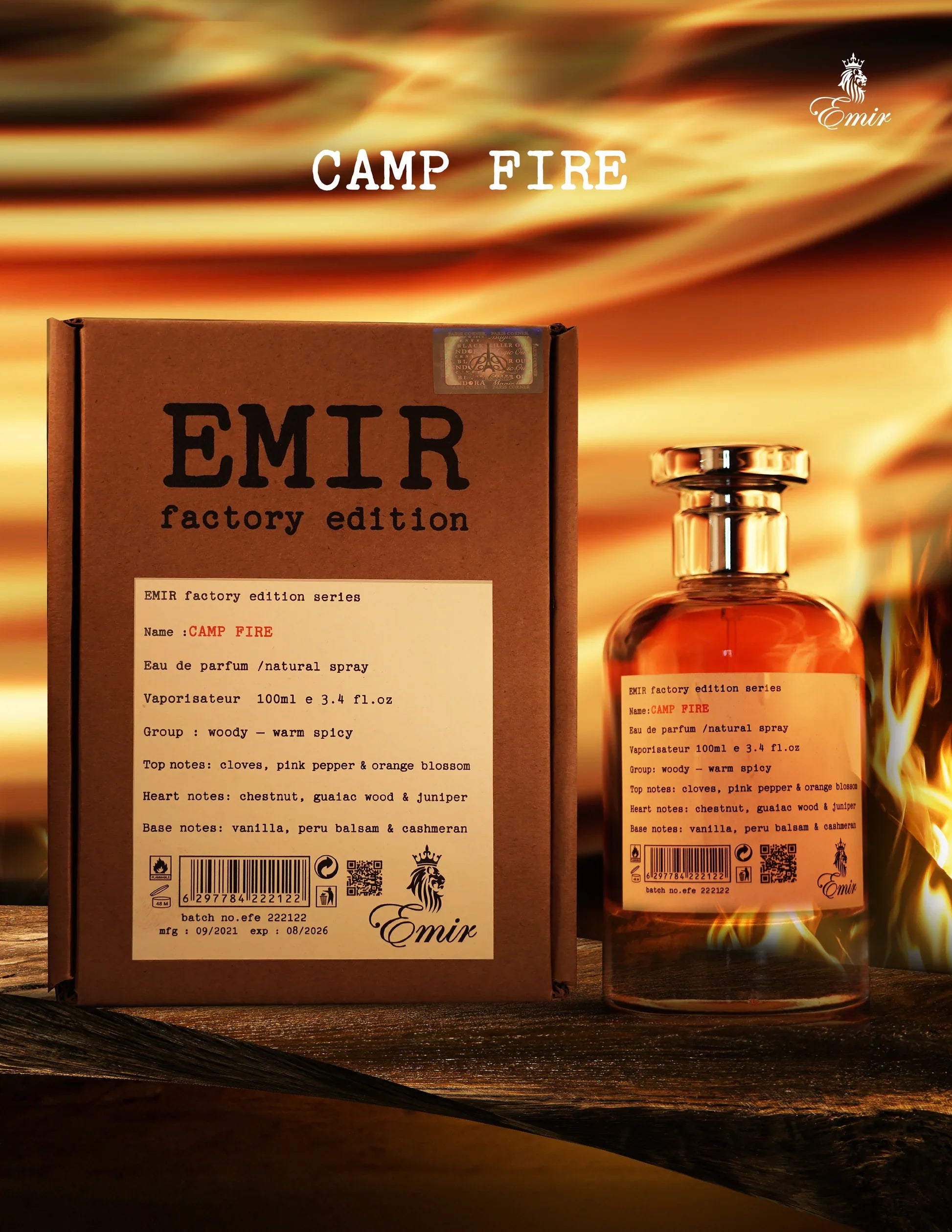 Paris Corner Emir Camp Fire EDP M 100ml Boxed