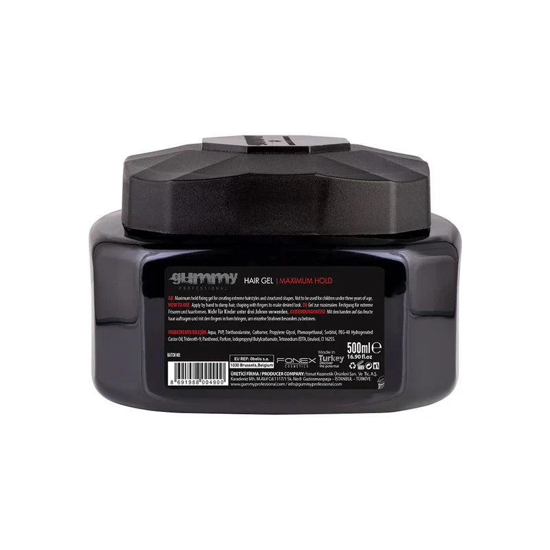 Gummy Hair Gel - Maximum Hold 500Ml - Professional Styling Gel