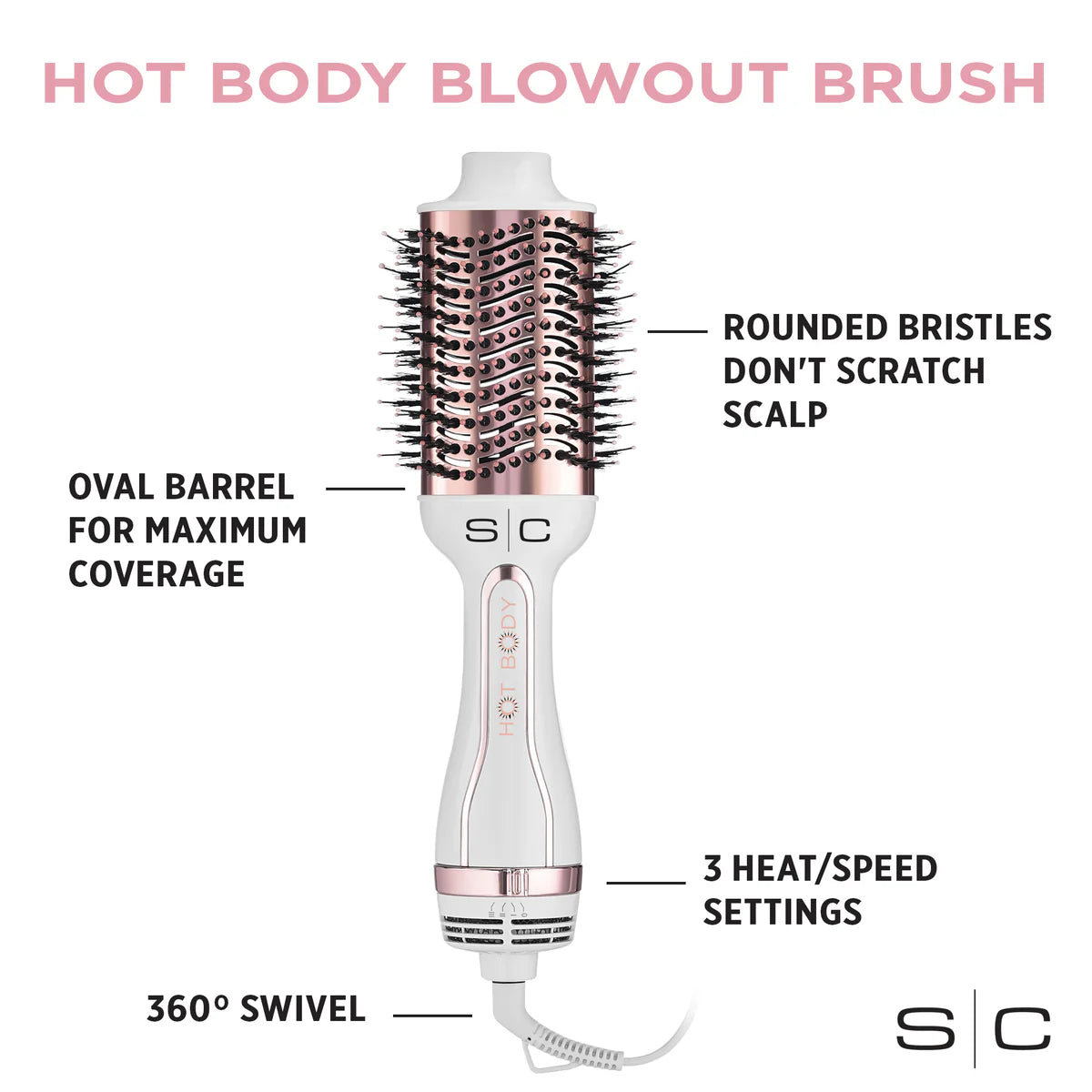 Stylecraft Hot Body Blowout Brush - White