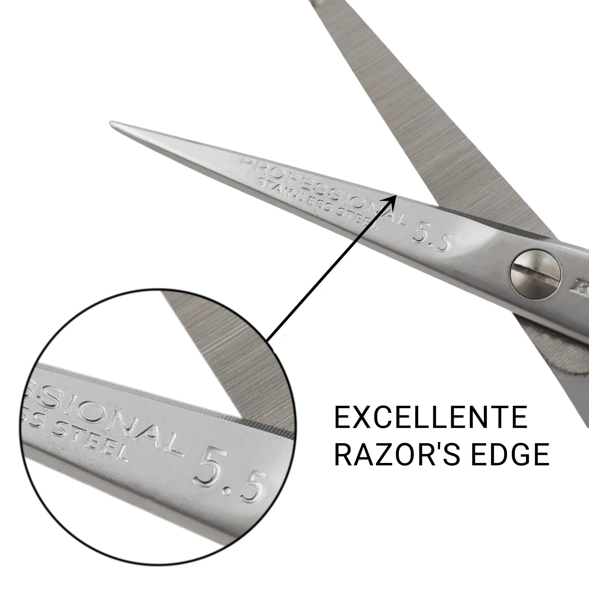 Kiepe Professional Ergonomic Anatomic Scissors - Luxury Silver Series 5.5"