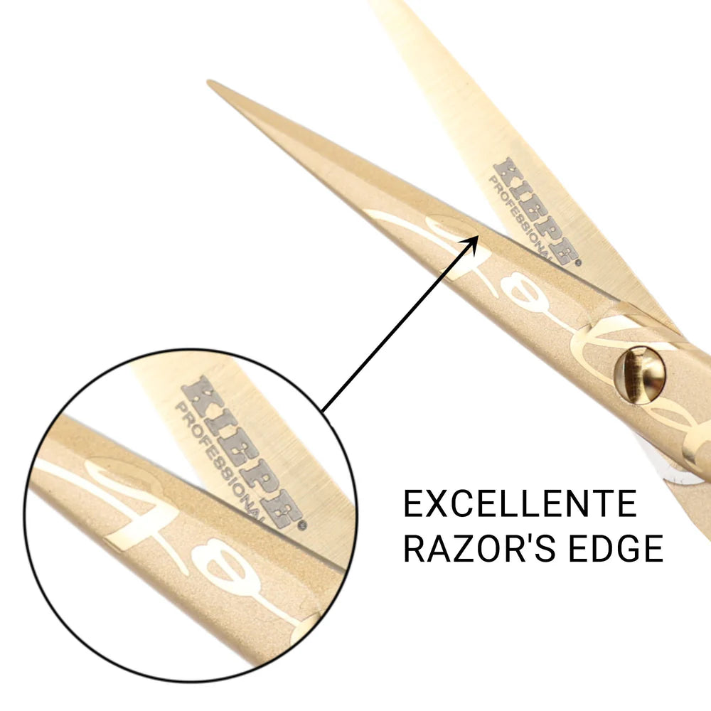 Kiepe Professional Luxury Copper Series Ergonomic Anatomic Scissors 5.5"