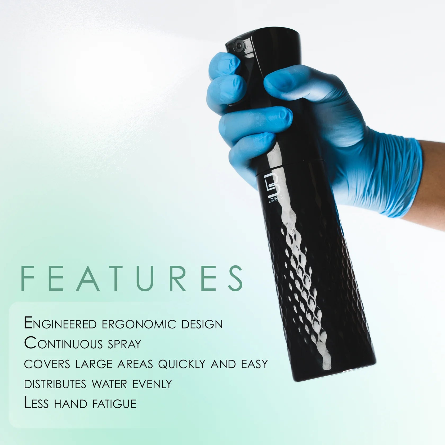 LV3 BEVELED SPRAY BOTTLE (WHITE)