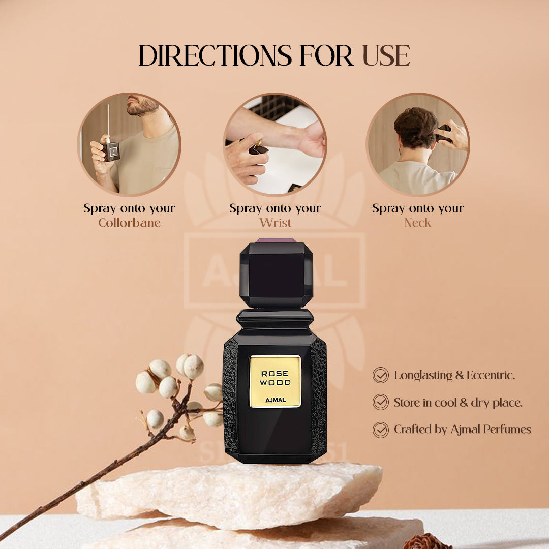 Ajmal Rose Wood EDP M 100ml Boxed