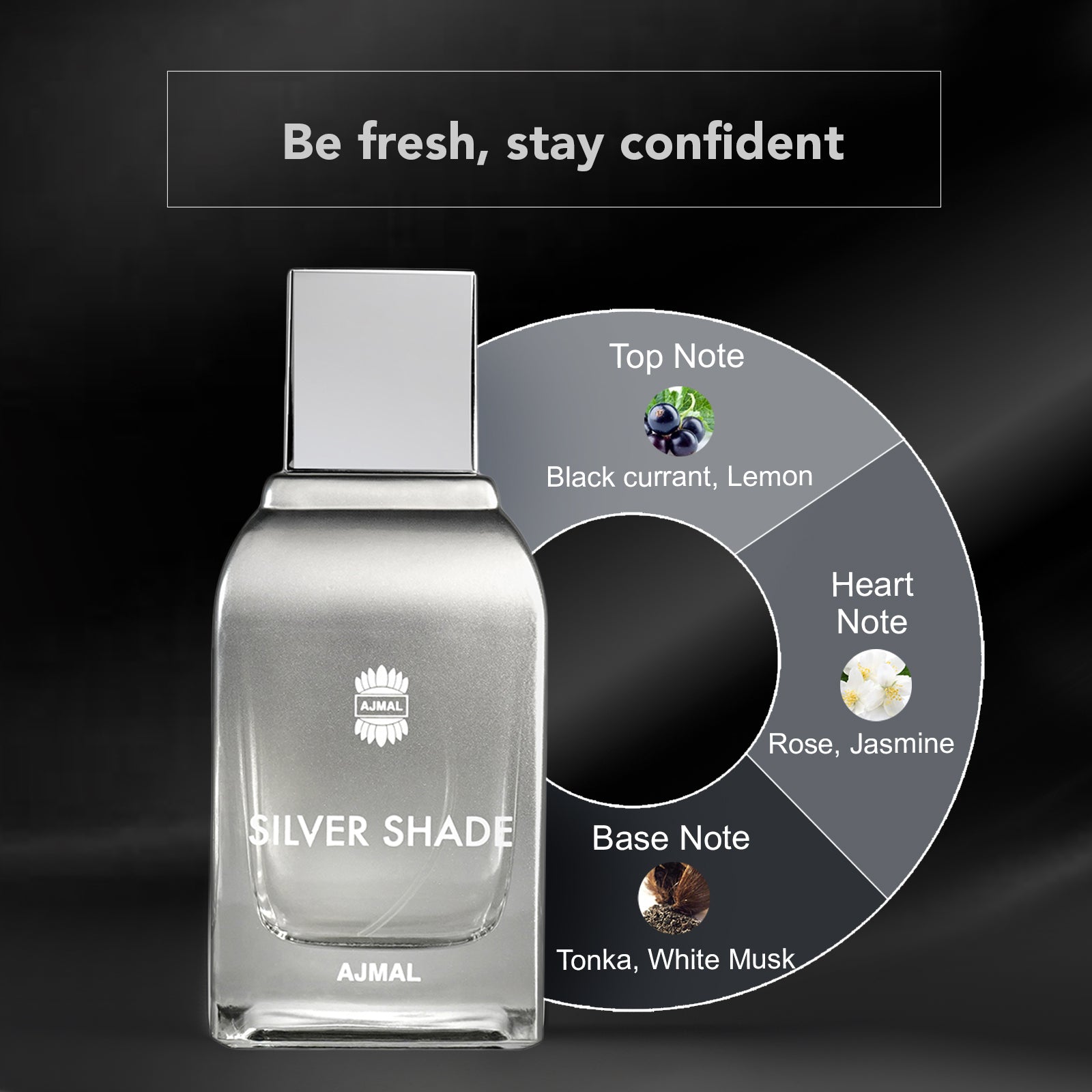 Ajmal Silver Shade M 100ml Boxed