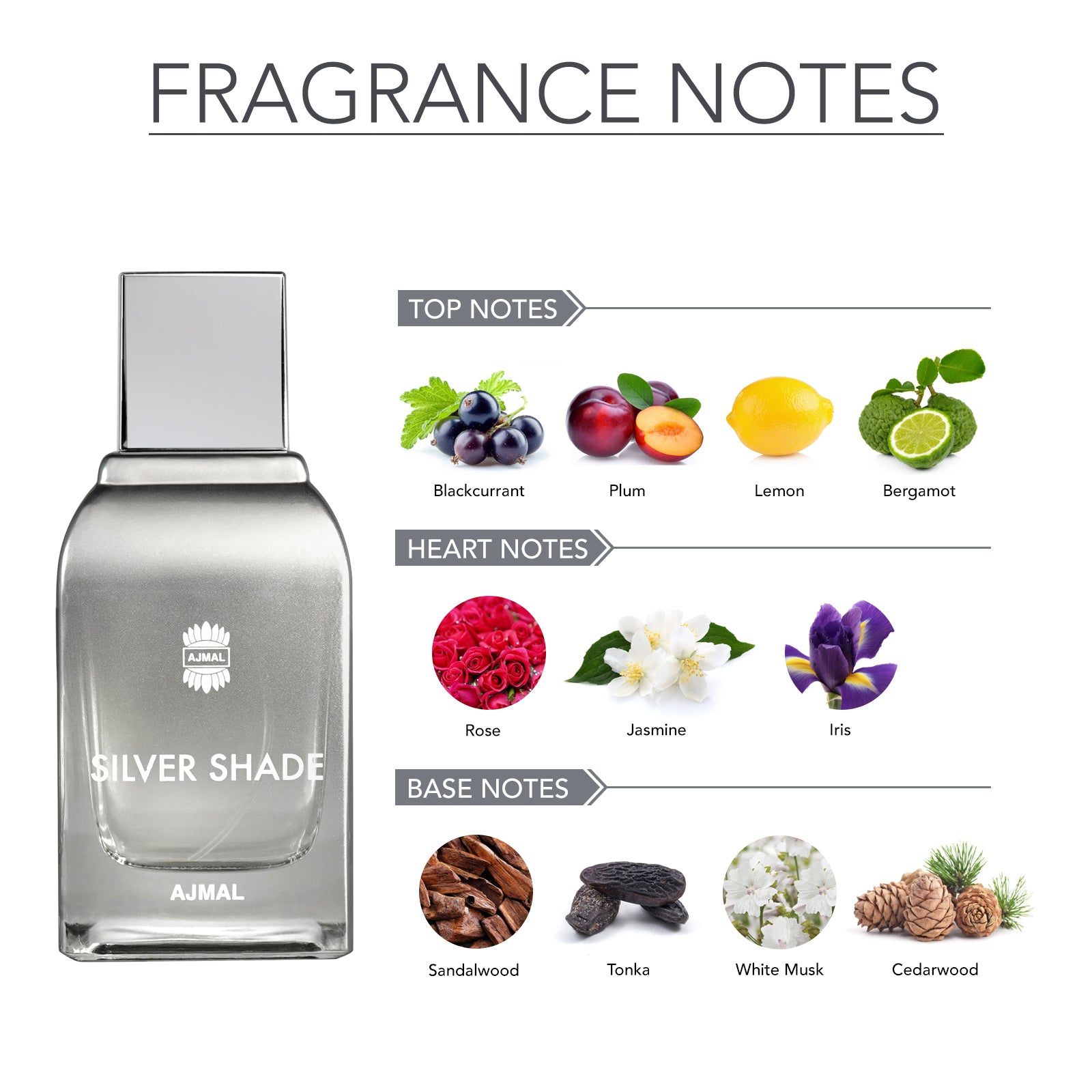 Ajmal Silver Shade M 100ml Boxed