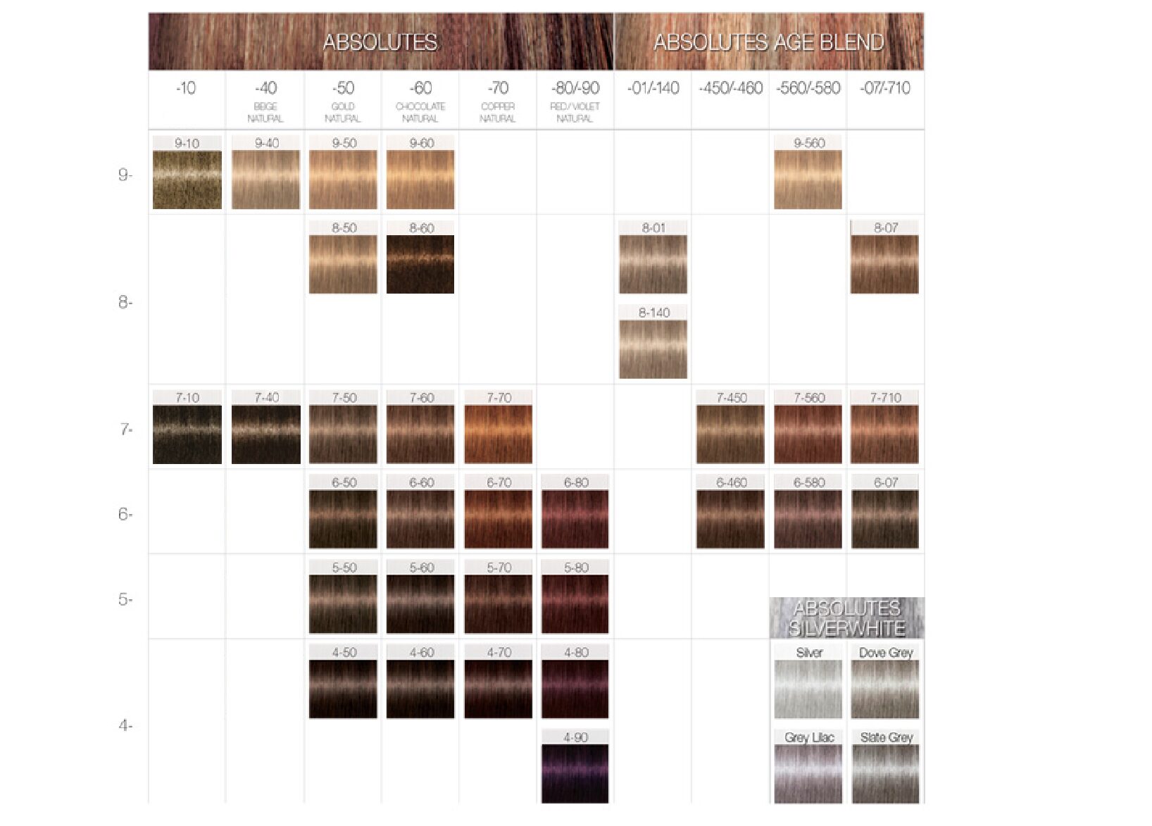 Schwarzkopf BLONDME Color Chart