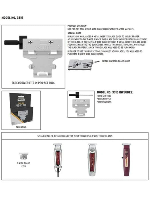 Wahl T-Wide Blade Pro Set Tool