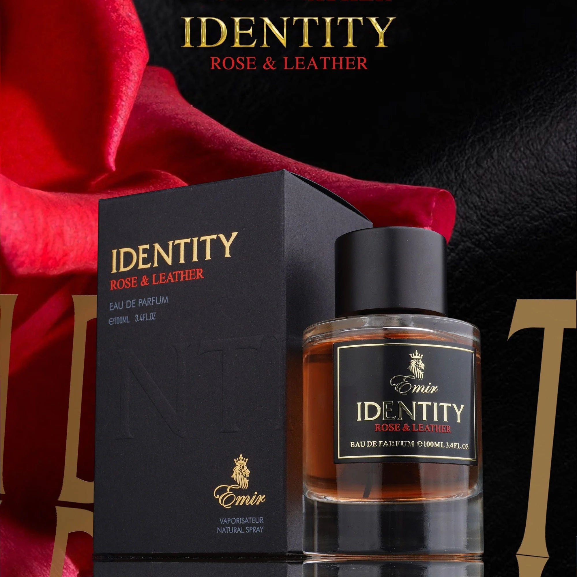 Paris Corner Rose & Leather Identify Emir M 100ml Boxed