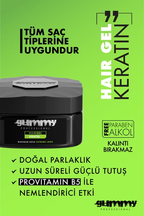 Gummy Hair Gel 220Ml With Keratin